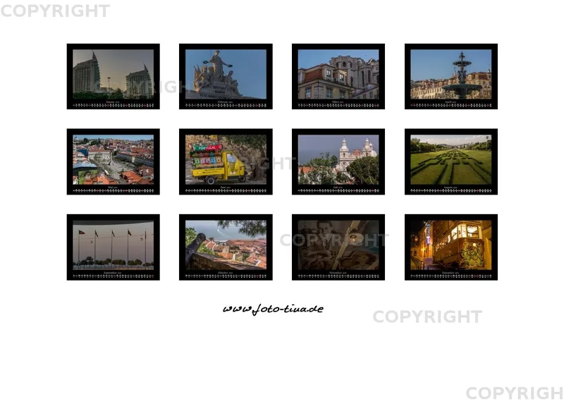 (16) Bildkalender A3 quer - Lissabon 2018