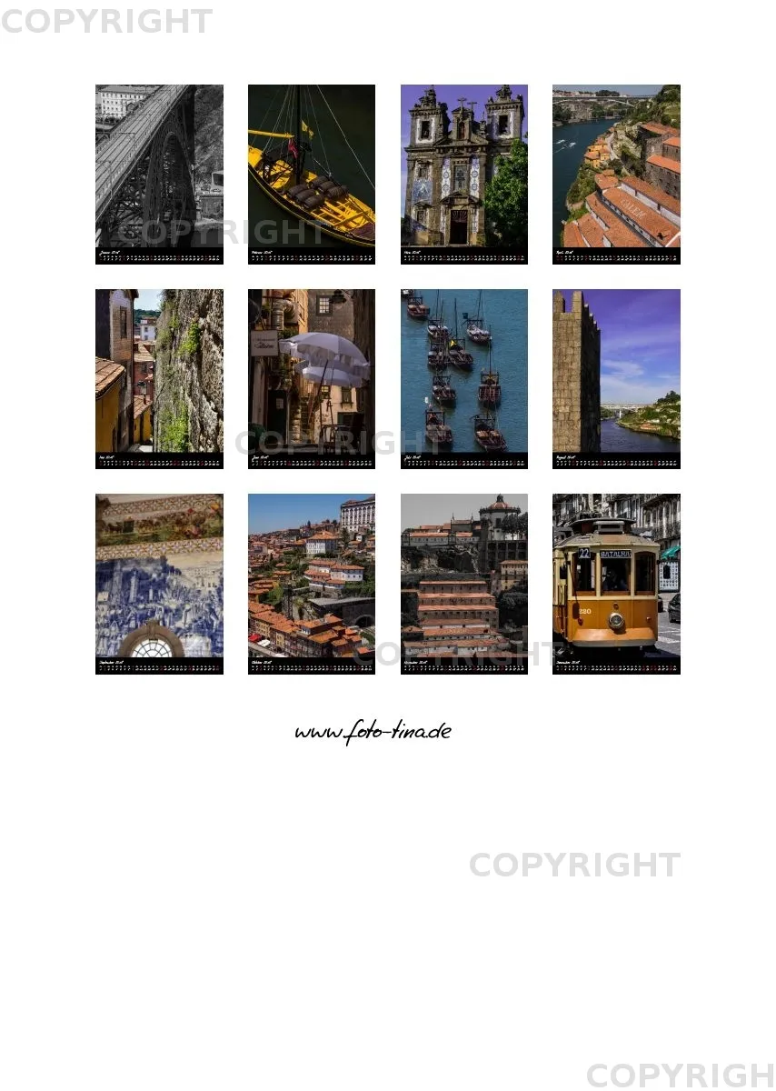 (19) Bildkalender A3 hoch - Porto 2018