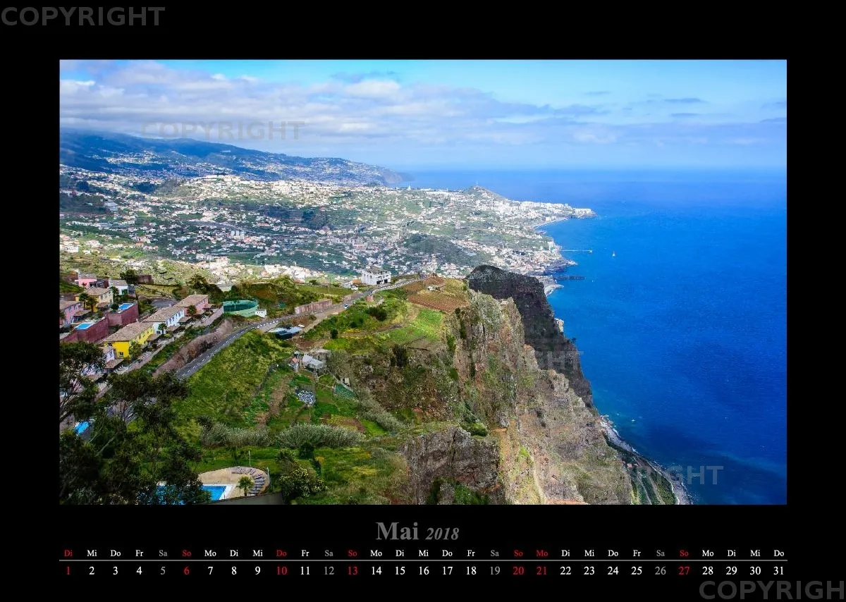 (26) Bildkalender A3 quer - Madeira 2018