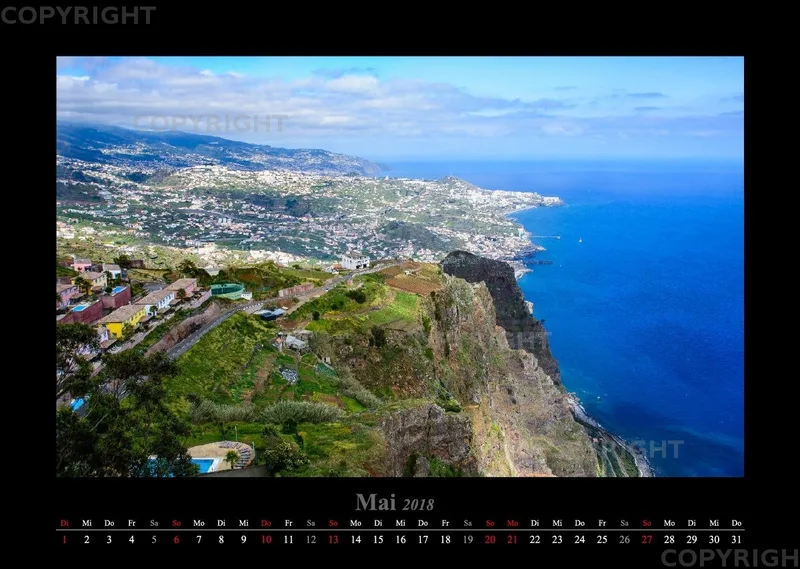 (26) Bildkalender A3 quer - Madeira 2018