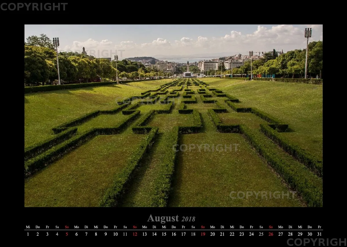(16) Bildkalender A3 quer - Lissabon 2018