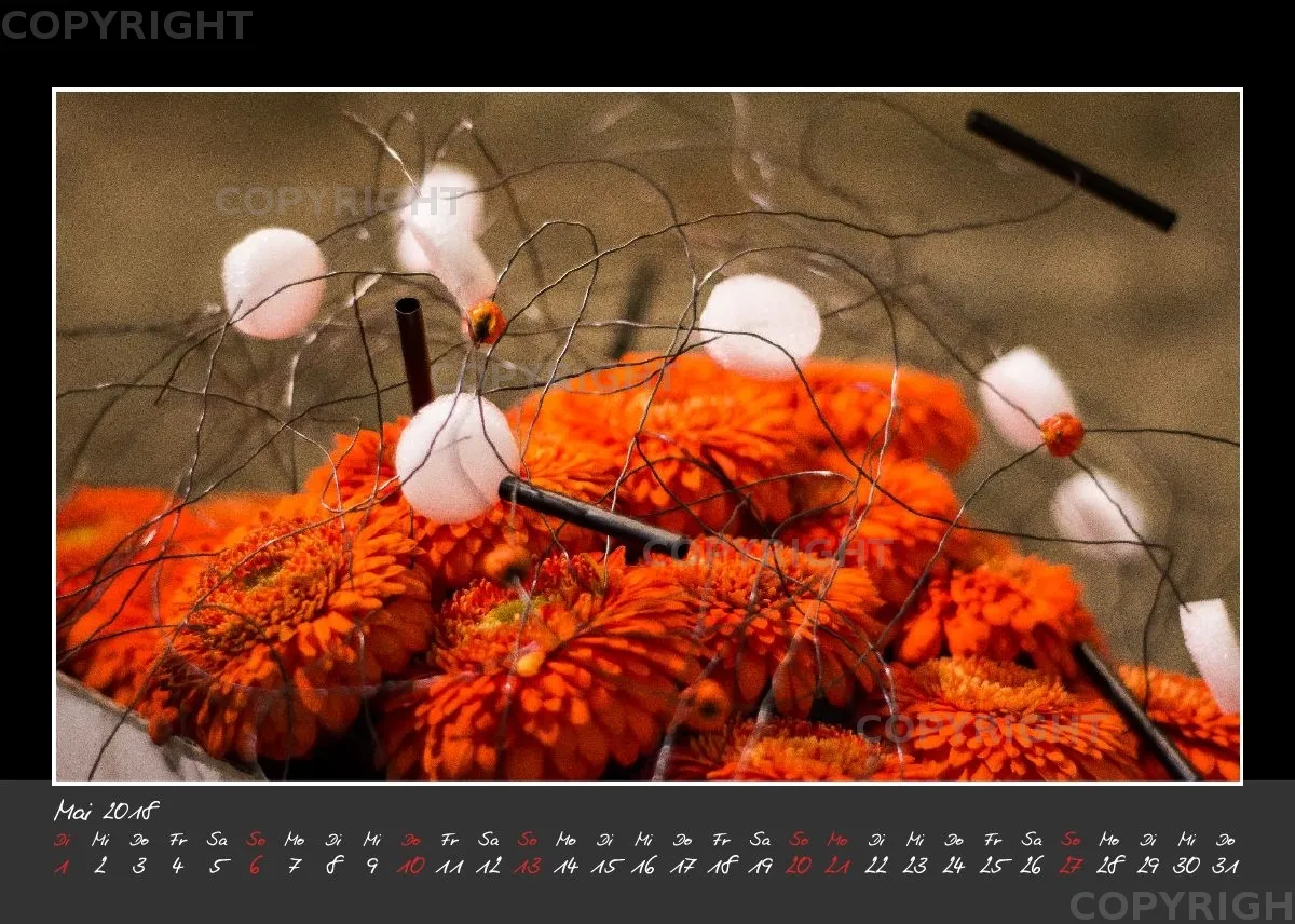 (32) Tischkalender A5 quer - Glücksmomente 2018