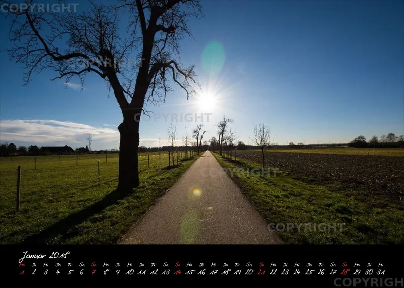 (8) Bildkalender A4 quer - Reilingen 2018