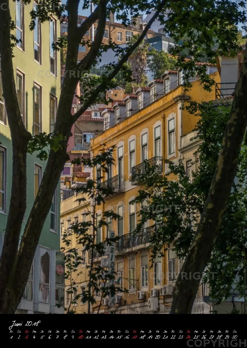 (17) Bildkalender A3 hoch - Lissabon 2018