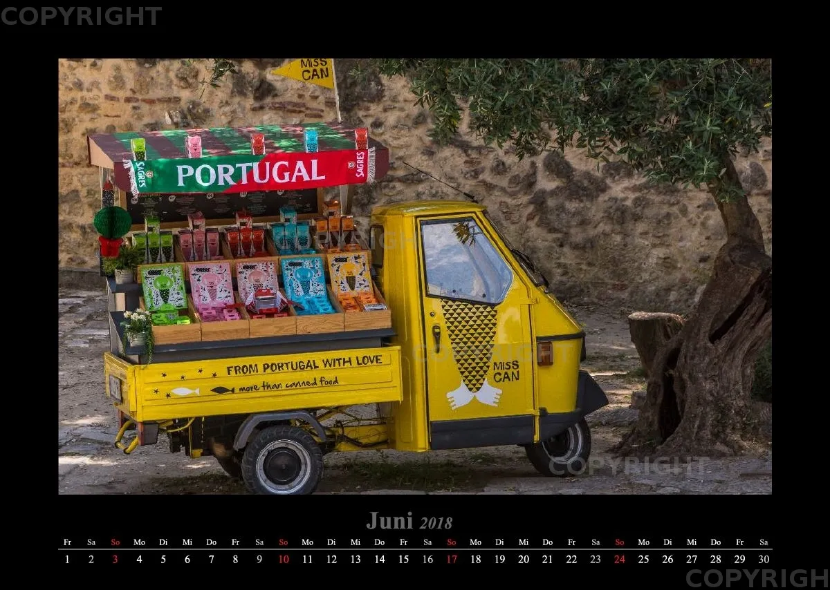 (16) Bildkalender A3 quer - Lissabon 2018
