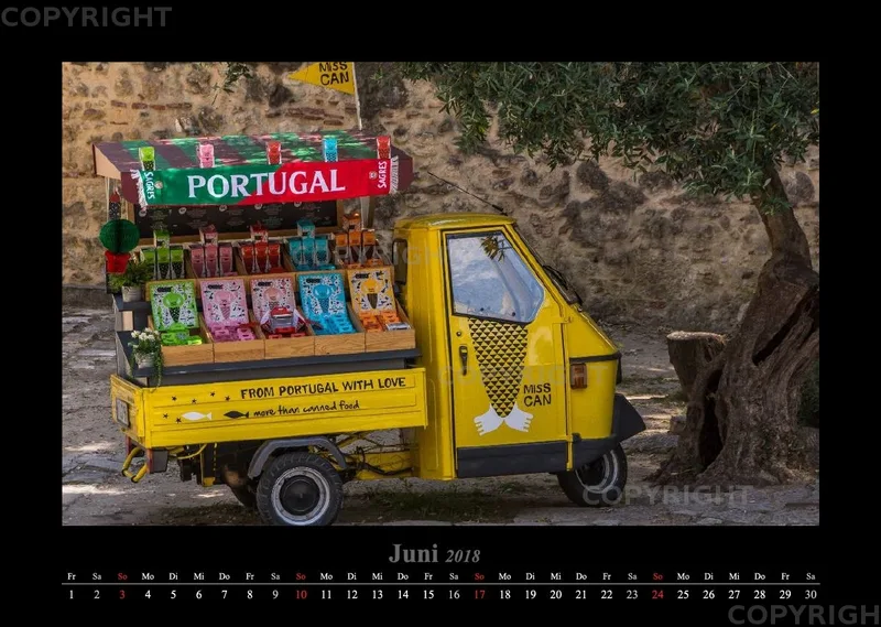 (16) Bildkalender A3 quer - Lissabon 2018