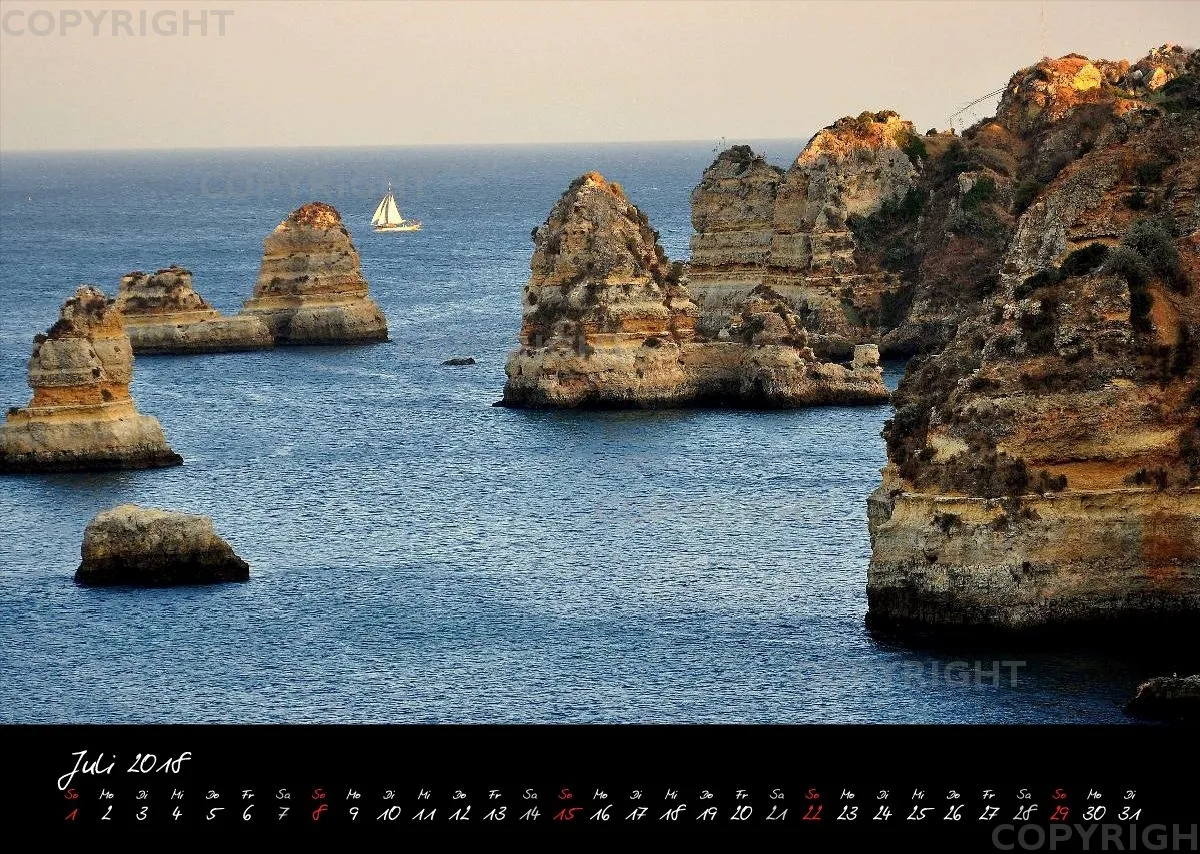 (20) Bildkalender A3 quer - Portugal 2018