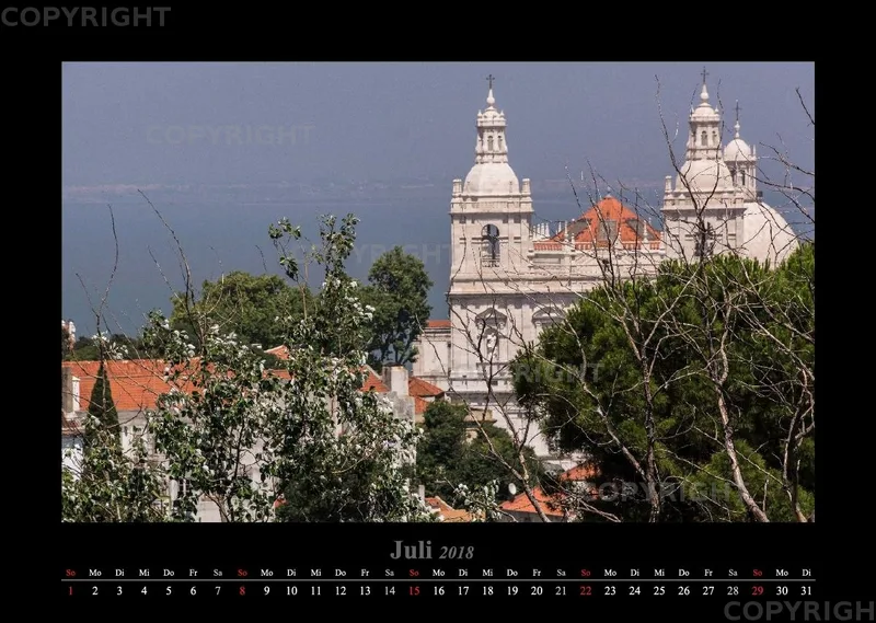 (16) Bildkalender A3 quer - Lissabon 2018