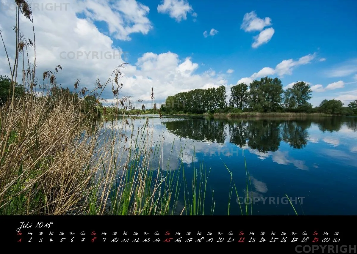 (8) Bildkalender A4 quer - Reilingen 2018