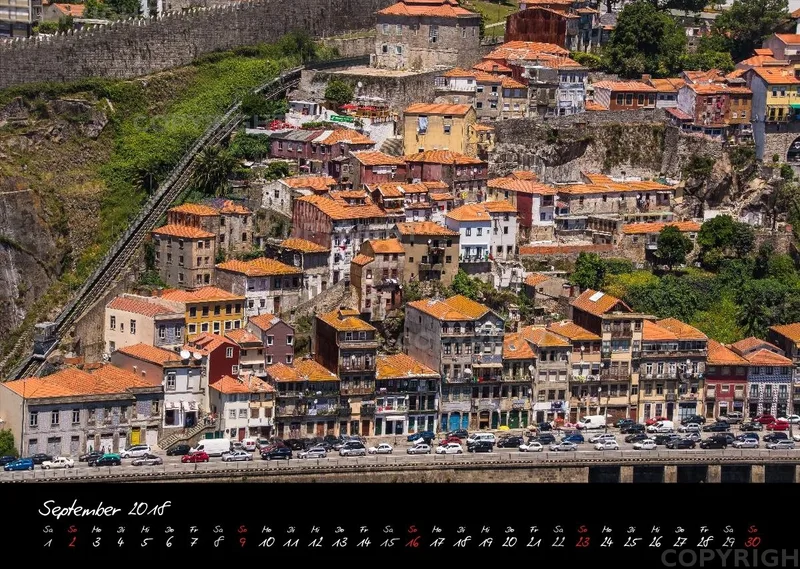 (18) Bildkalender A3 quer - Porto 2018