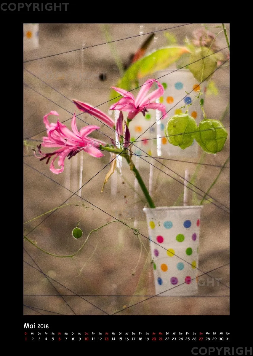 (34) Bildkalender A3 hoch - Gartenschau-Grüße 2018