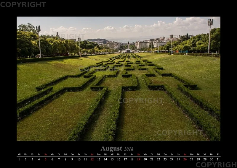 (16) Bildkalender A3 quer - Lissabon 2018