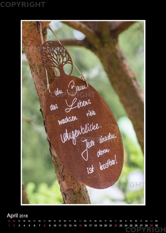 (48) Bildkalender A4 hoch - Gartenschau 2018