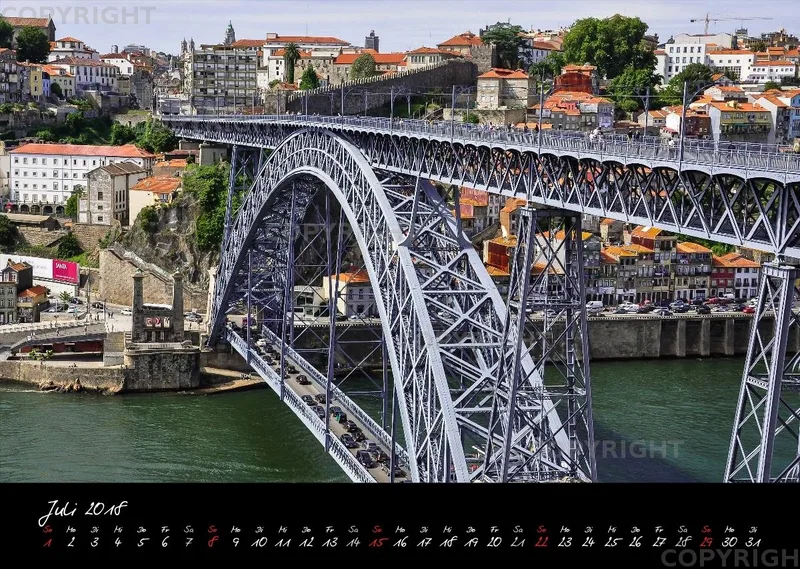 (18) Bildkalender A3 quer - Porto 2018