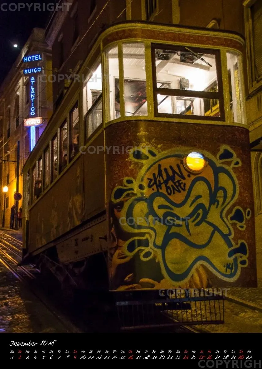 (17) Bildkalender A3 hoch - Lissabon 2018
