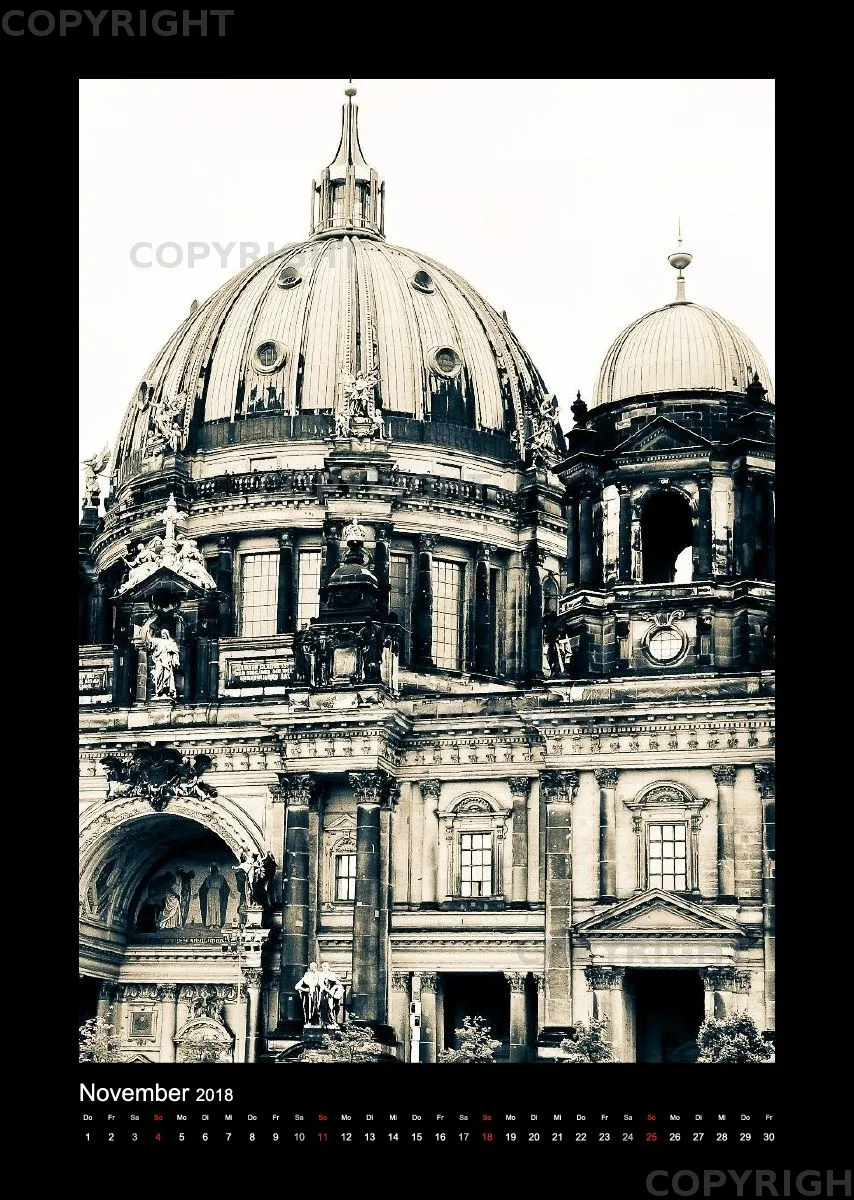 (12) Bildkalender A3 hoch - Berlin 2018