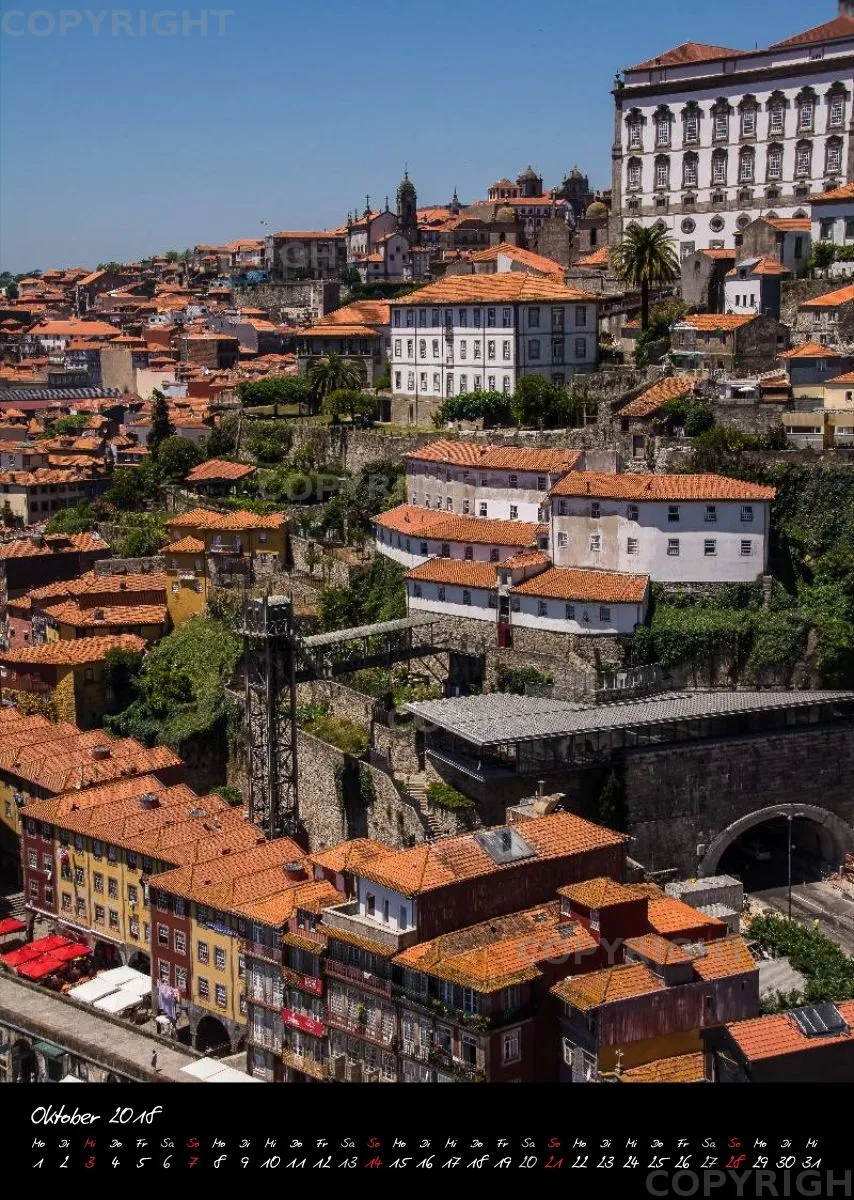 (19) Bildkalender A3 hoch - Porto 2018