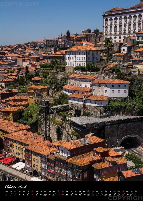 (19) Bildkalender A3 hoch - Porto 2018