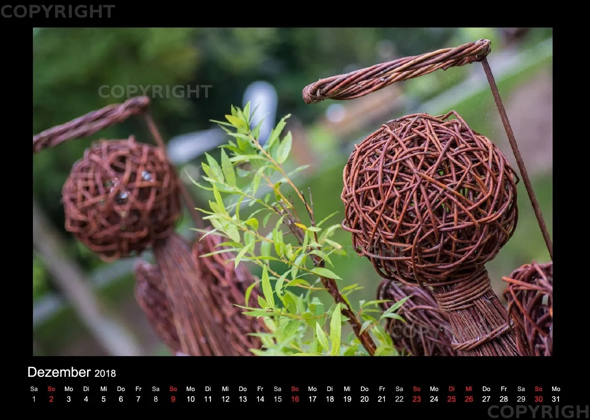 (46) Bildkalender A4 quer - Gartenschau 2018