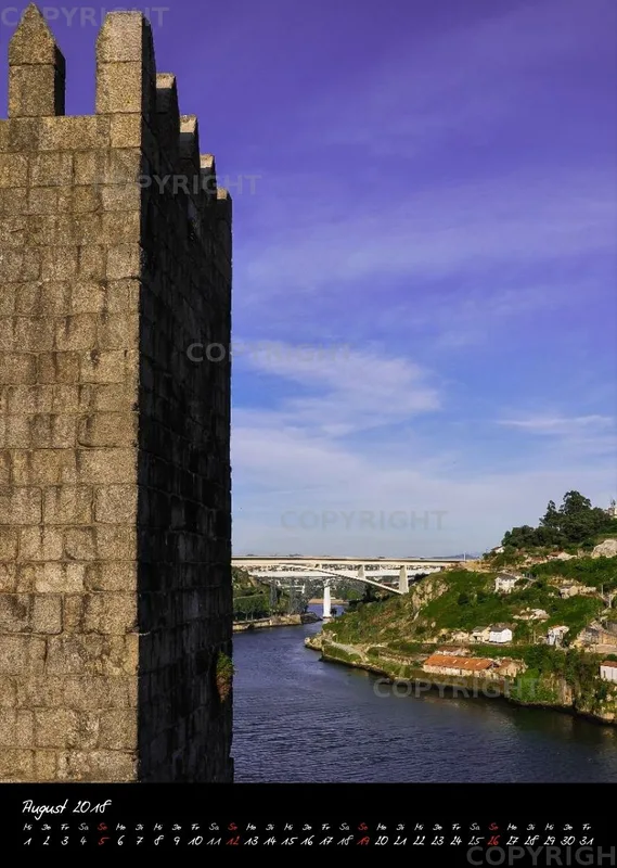 (19) Bildkalender A3 hoch - Porto 2018
