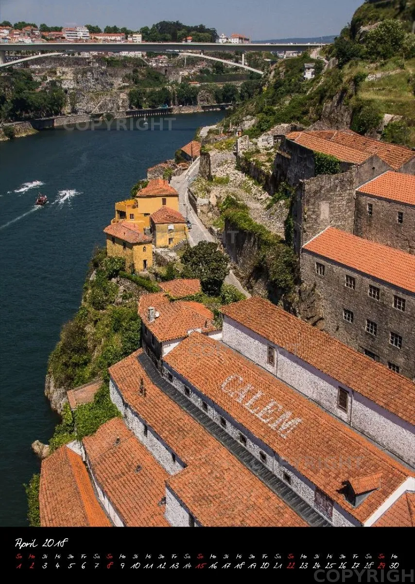 (19) Bildkalender A3 hoch - Porto 2018