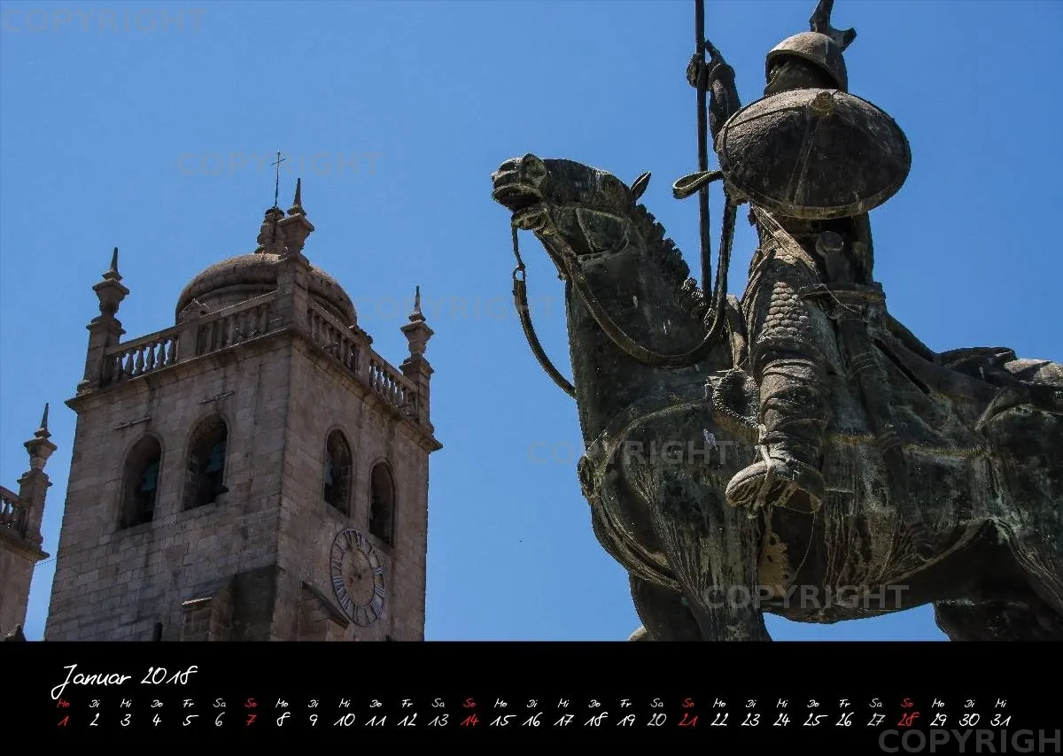 (18) Bildkalender A3 quer - Porto 2018