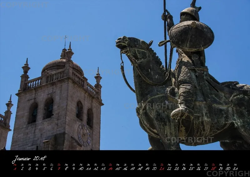 (18) Bildkalender A3 quer - Porto 2018