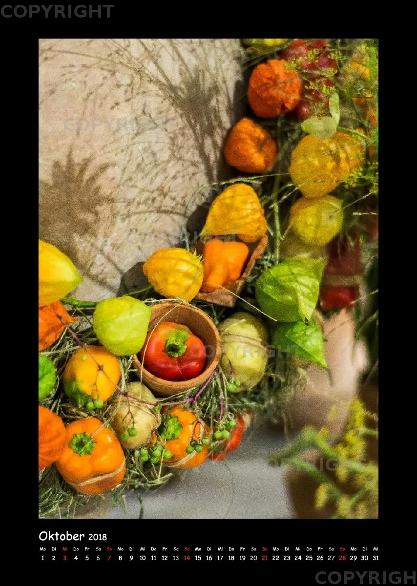 (34) Bildkalender A3 hoch - Gartenschau-Grüße 2018
