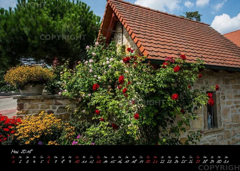 (8) Bildkalender A4 quer - Reilingen 2018