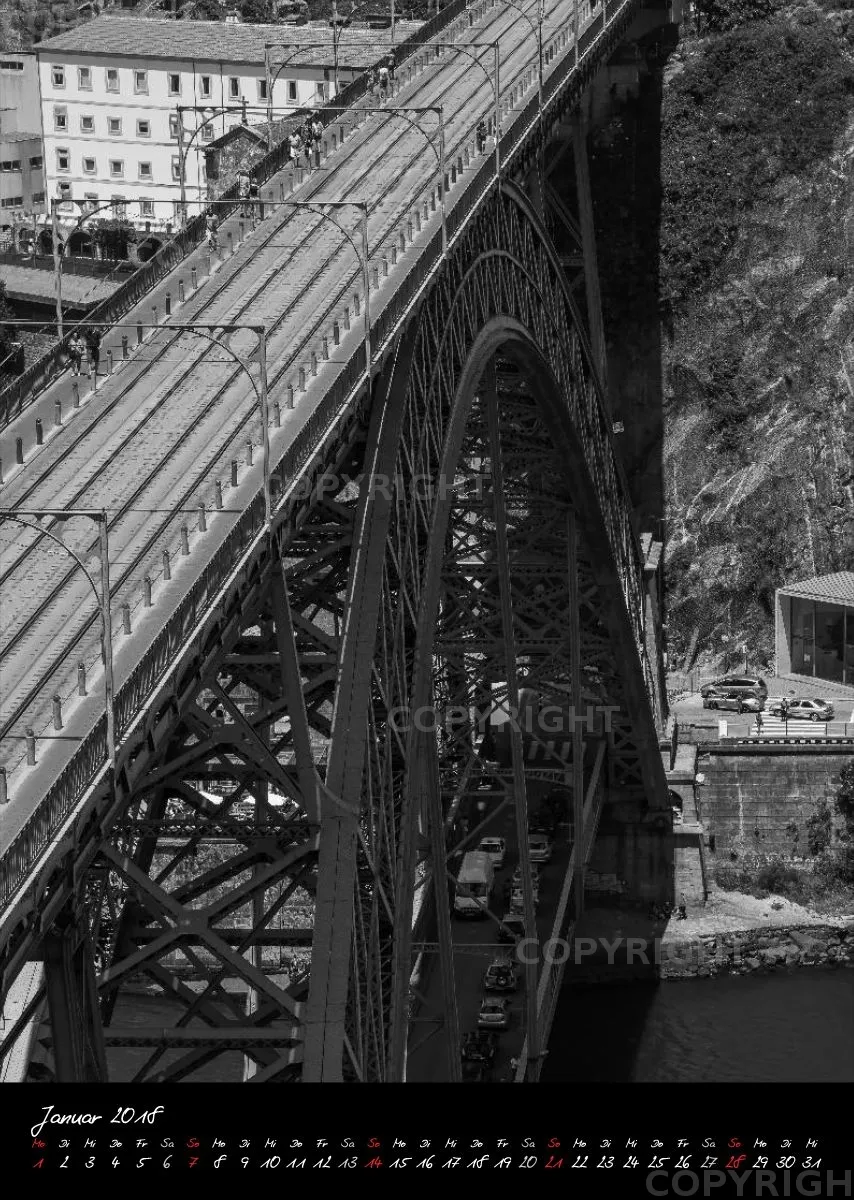 (19) Bildkalender A3 hoch - Porto 2018