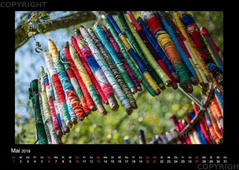 (46) Bildkalender A4 quer - Gartenschau 2018