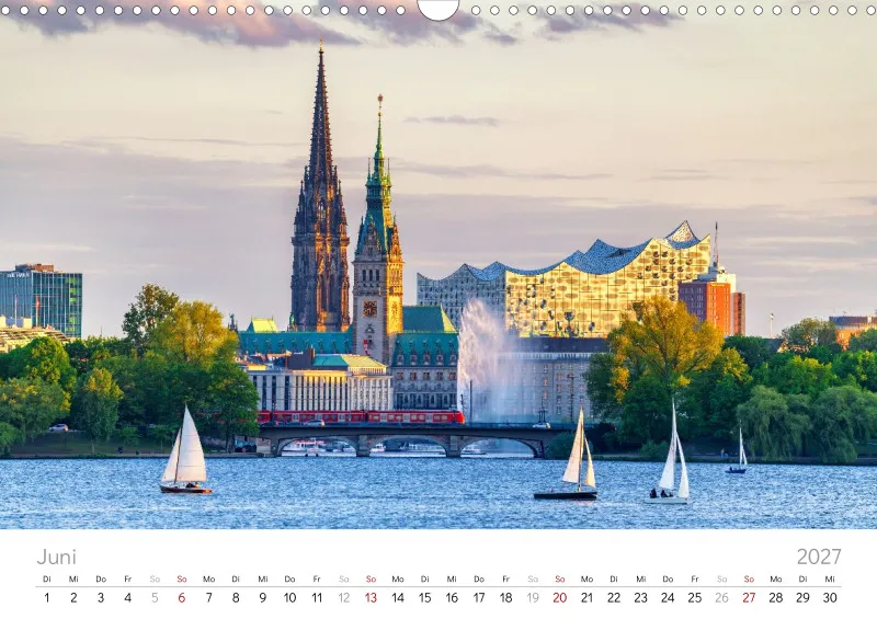 Hamburg Kalender 2027 A3 Querformat