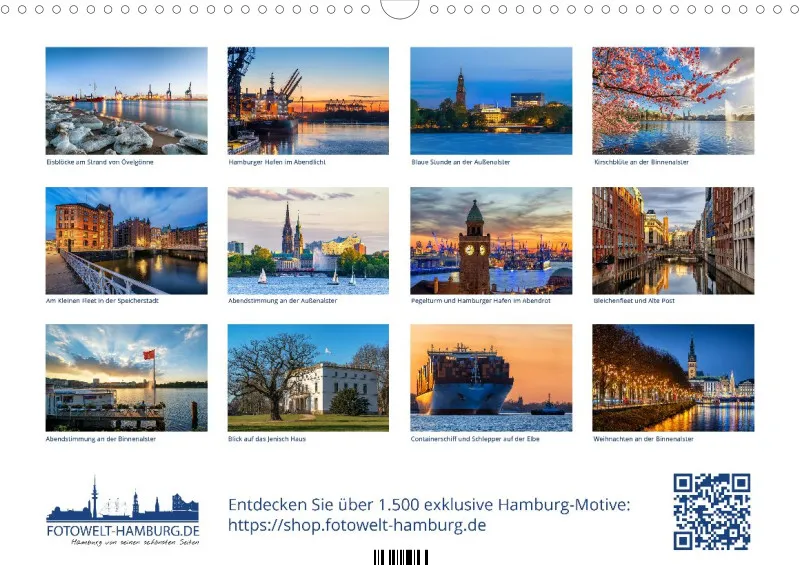 Hamburg Kalender 2027 A3 Querformat