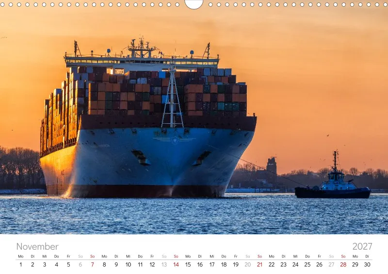 Hamburg Kalender 2027 A3 Querformat