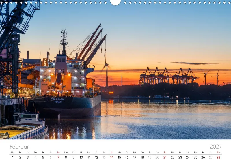 Hamburg Kalender 2027 A3 Querformat