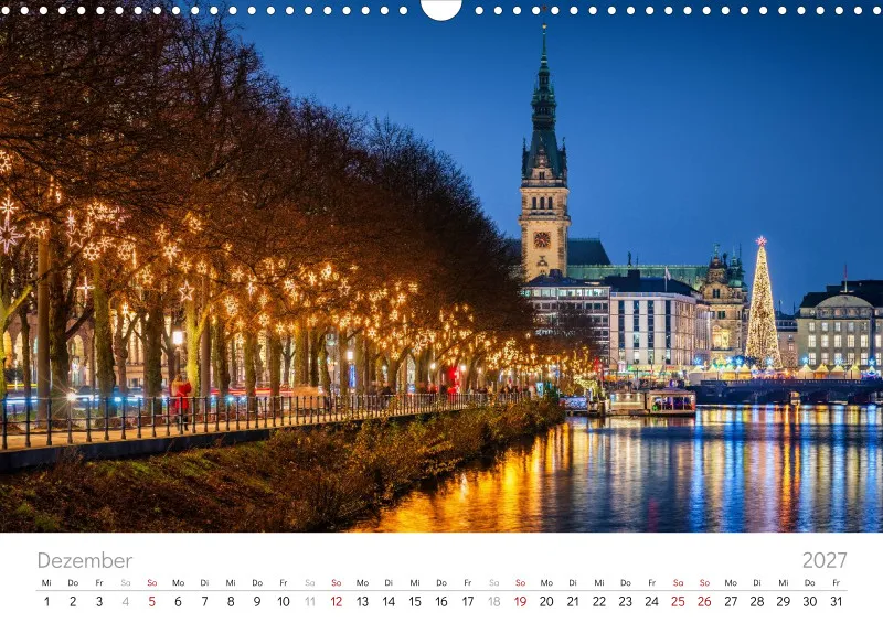Hamburg Kalender 2027 A3 Querformat