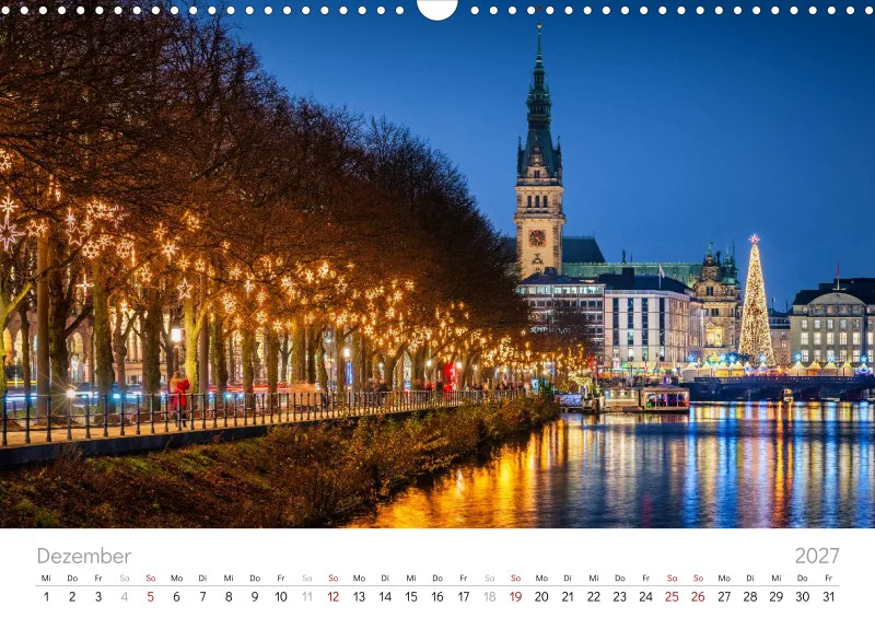 Hamburg Kalender 2027 A3 Querformat
