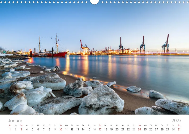 Hamburg Kalender 2027 A3 Querformat