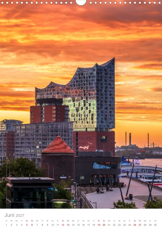 Hamburg Kalender 2027 A3 Hochformat