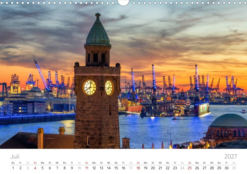 Hamburg Kalender 2027 A3 Querformat
