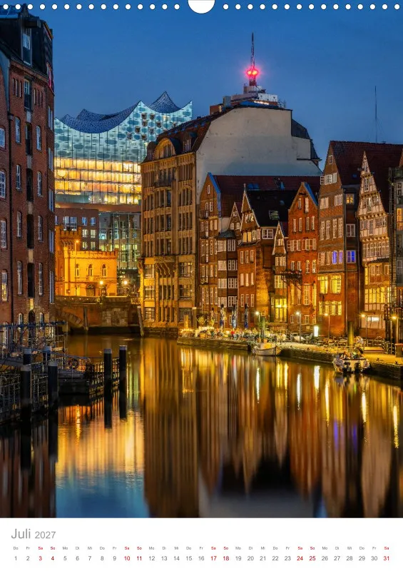 Hamburg Kalender 2027 A3 Hochformat