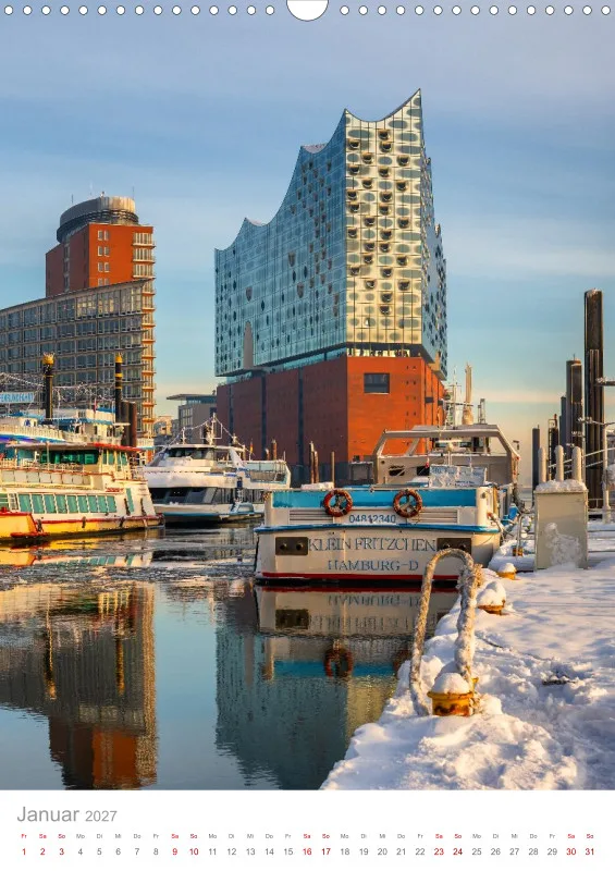 Hamburg Kalender 2027 A3 Hochformat