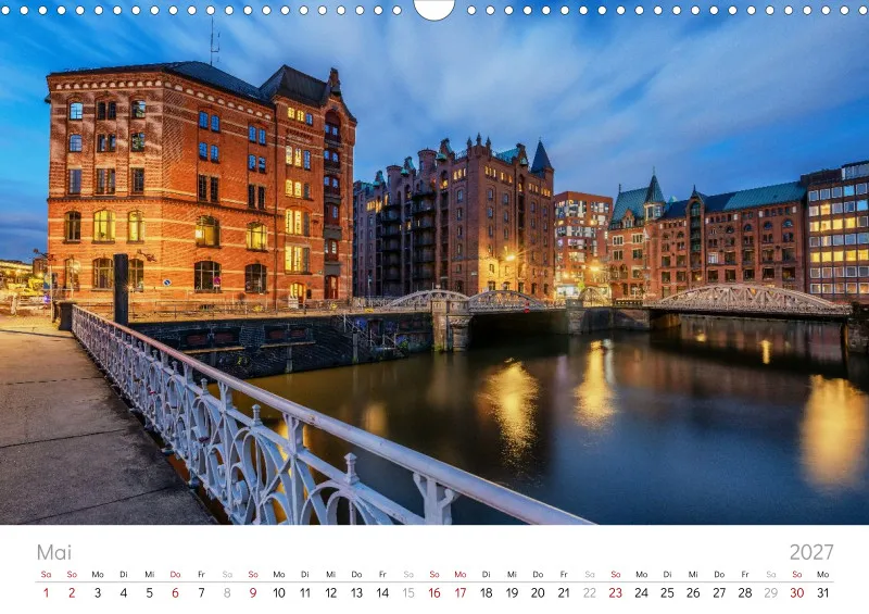Hamburg Kalender 2027 A3 Querformat