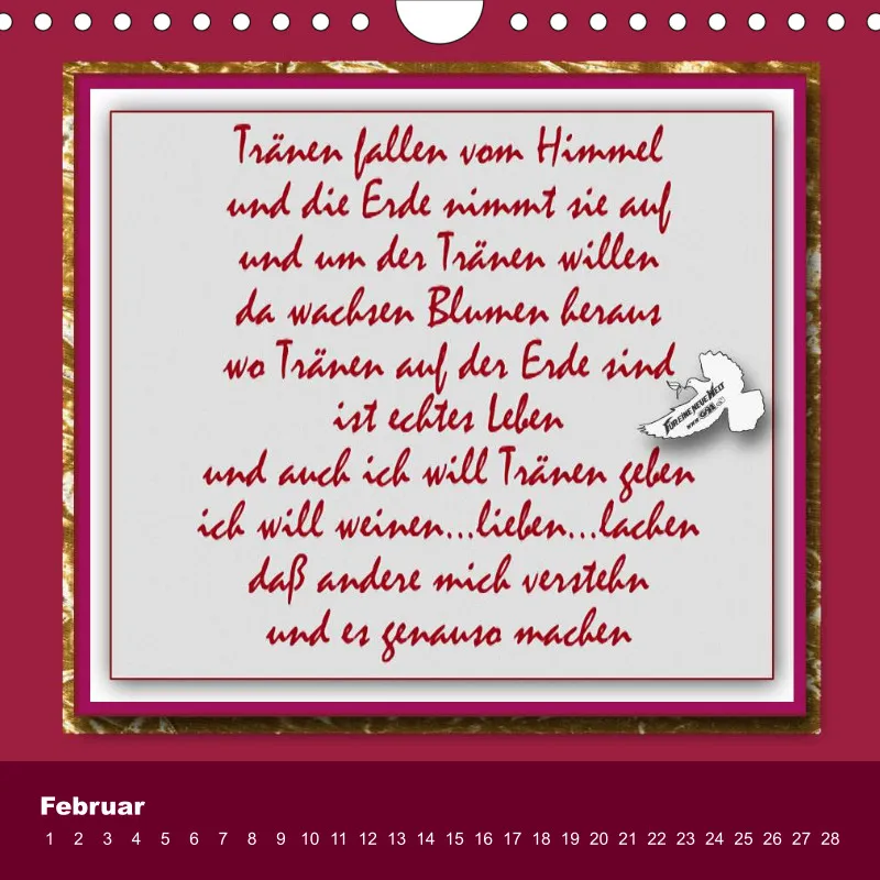 Poesiekalender - Herbert Rösler Neutral Immerwährend