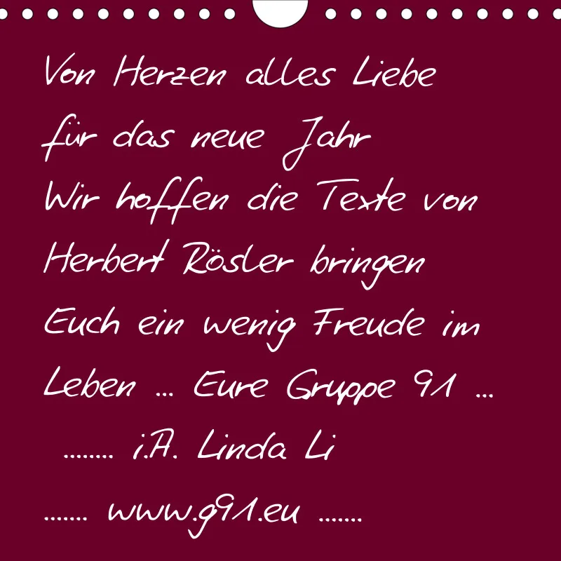 Poesiekalender - Herbert Rösler Neutral Immerwährend