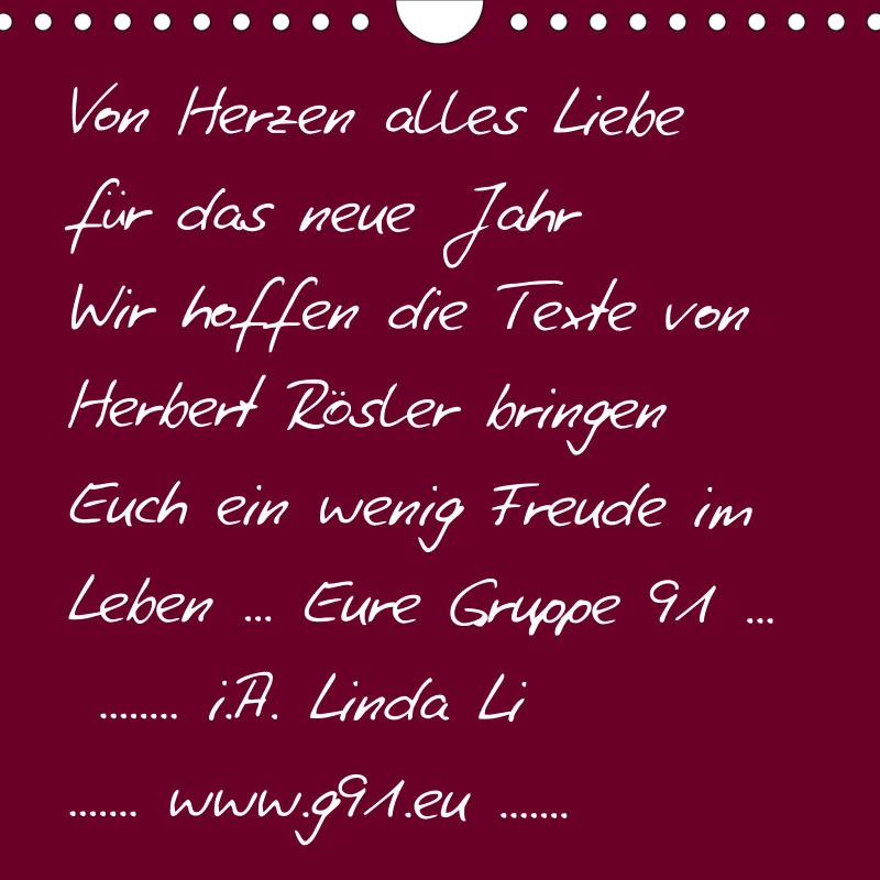 Poesiekalender - Herbert Rösler Neutral Immerwährend