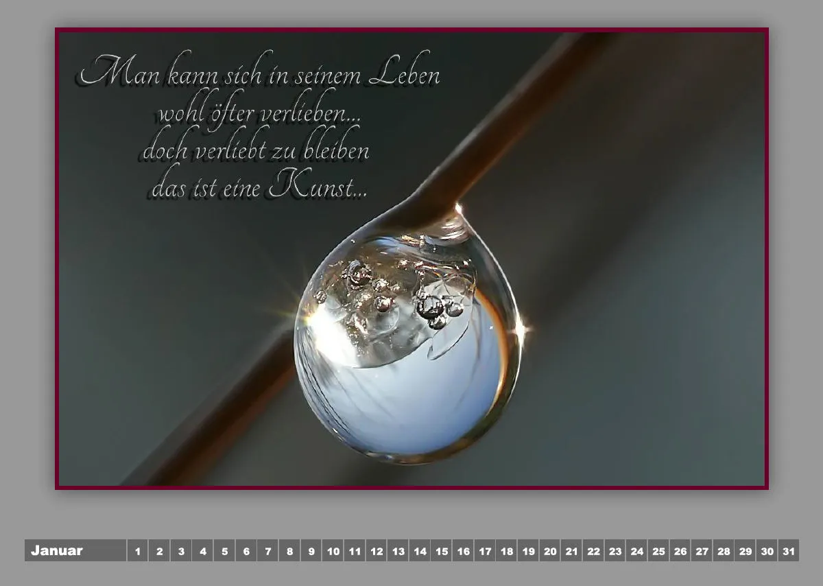 Tautropfen - H.Jürgen Rubin / Poesie - Linda Li