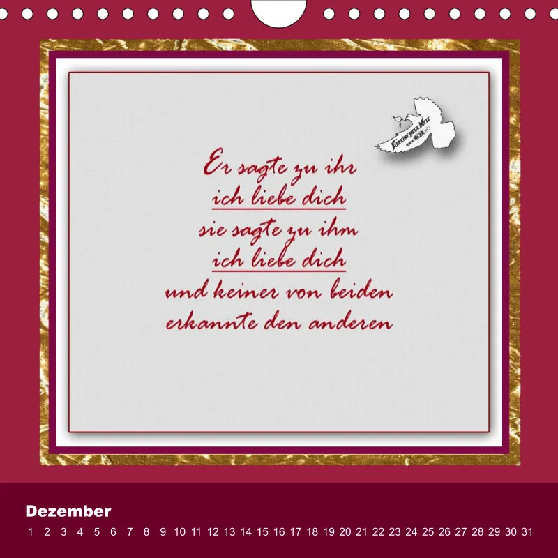 Poesiekalender - Herbert Rösler Neutral Immerwährend