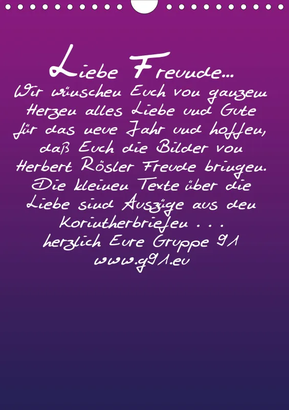 Kunstkalender ... Herbert Rösler Neutral Immerwährend