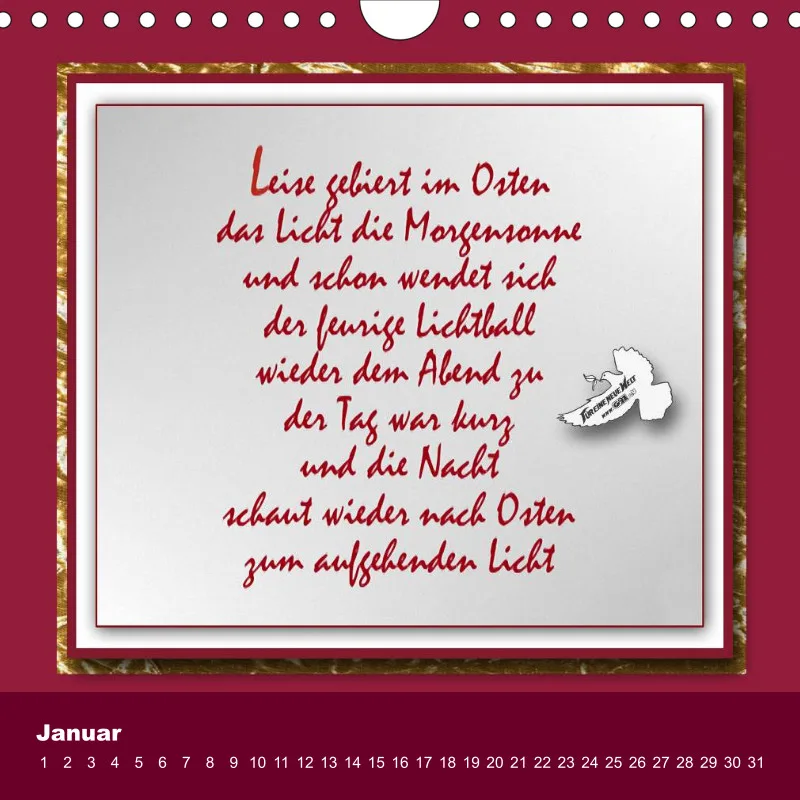 Poesiekalender - Herbert Rösler Neutral Immerwährend